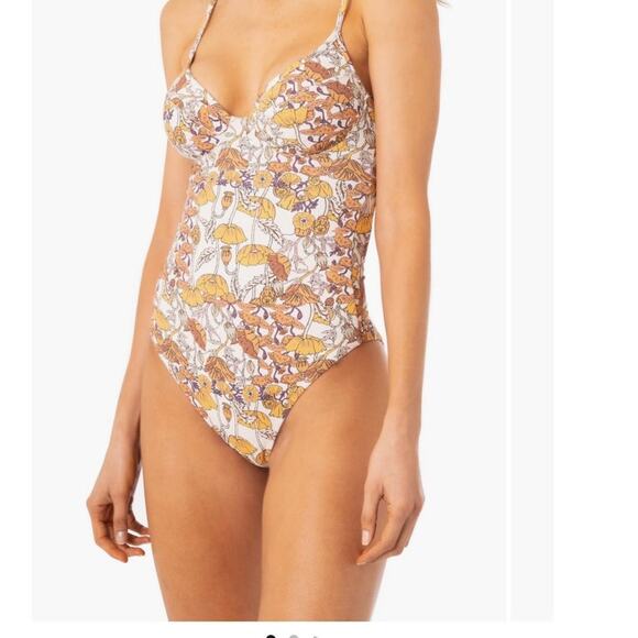 Maaji Debora antique botanical floral reversible on piece swimsuit size small - Picture 1 of 14